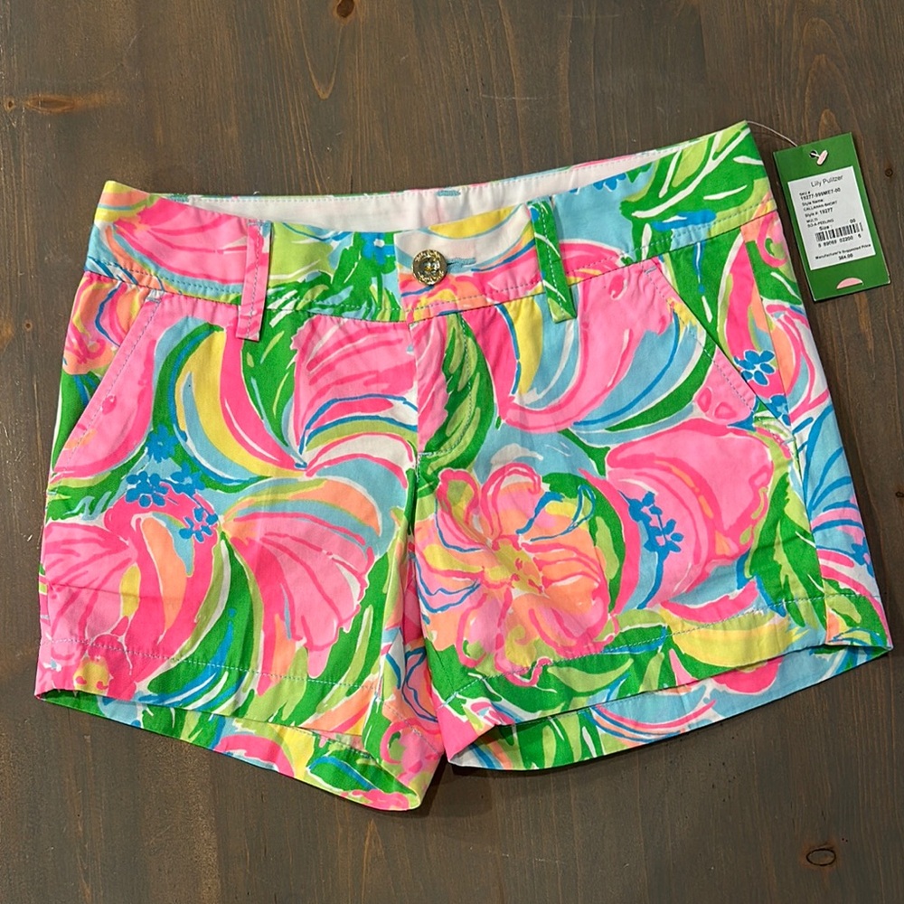 NWT Lilly Pulitzer Women's Sz 00 The Callahan Shorts So-A-Peeling Print